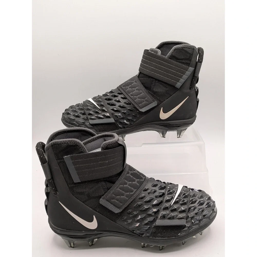 Nike Force Savage Elite 2 Shoes Mens 8.5 Black Football Cleats Spikes AH3999-001